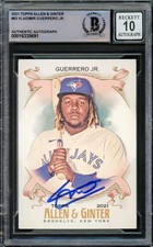 Vladimir Guerrero Jr Auto 2021 Topps Allen Ginter Card 63 Jays Sig 10 Beckett