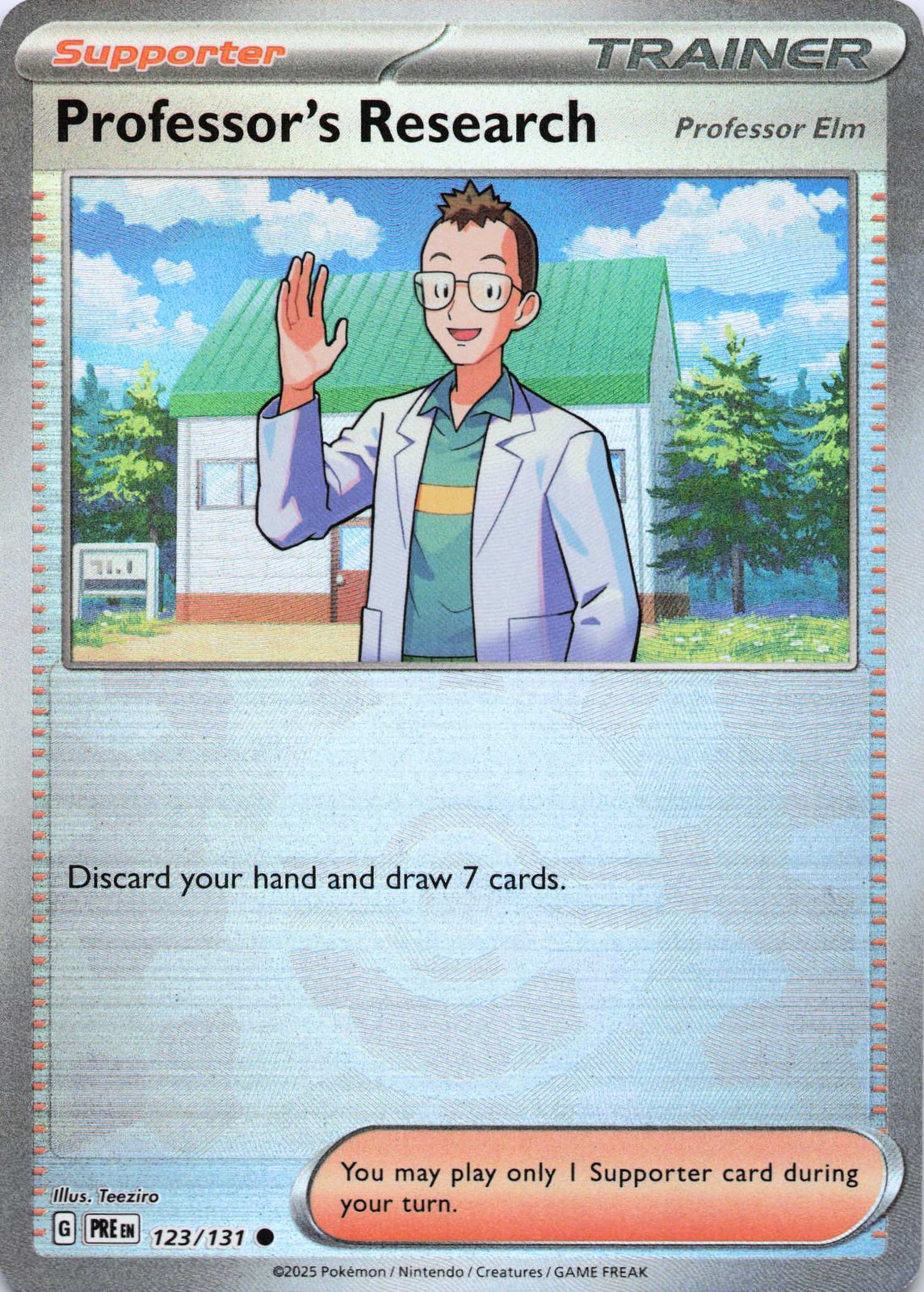 Professor's (Elm) Research (Poke Ball) Common Prismatic Evolutions 123/131 NM