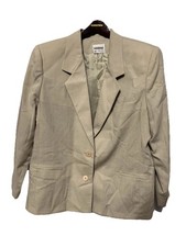 Country Suburbans Made In USA Vintage Blazer Size 18 Tan Lined Shoulder Pads