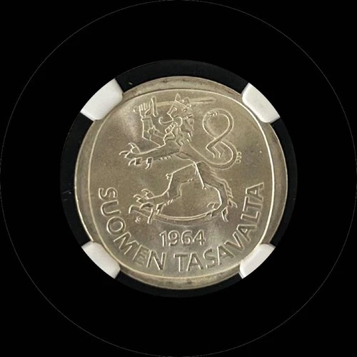 Finland 1 Markka 1964 NGC MS66 World Coin / 24