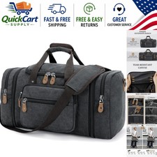 Expandable 60L Canvas Duffle Bag - Stylish Carry-On for All Travel Needs