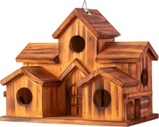 Bird Houses for Outside,Outdoor 5 Hole Bird House Room for 5 Bird Families Blueb