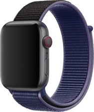 Genuine Apple Watch Nylon Sport Loop Band Strap 44mm 45mm 46mm - Midnight Blue