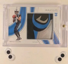 BRYCE YOUNG RC 1/1 2023 IMMACULATE HELMET PATCH PANTHERS
