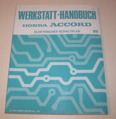 Elektrischer Schaltplan / Wiring Diagram Honda Accord Stand 1986!