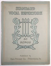 1924 Standard Vocal Repertoire 50 Songs Secular Sacred Antique Sheet Music Voice