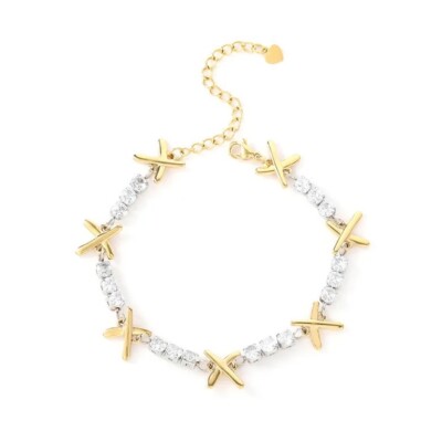 XOXO Kristall Armband Damen 18K vergoldet Armband