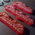 Personalised FROZEN KEYRING KEYCHAIN GIFT ANY NAME SCHOOL BAG TAG - Foto 2