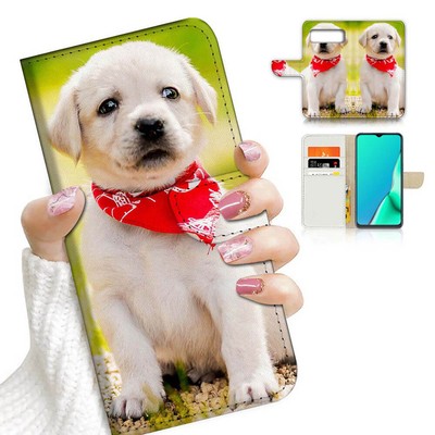 ( For Google Pixel 8A ) Wallet Flip Case Cover AJ23284 Labrador Dog Puppy
