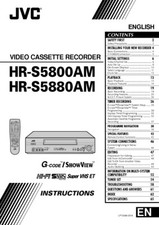 JVC HR-S5800AM HR-S5880AM VCR Owners Instruction Manual Reprint