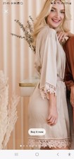 Silky Beige Brand New Size 12 Bridesmaid Dressing Gown