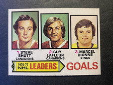 1977-78 O-Pee-Chee OPC Hockey Goal Leaders Lafleur Montreal Canadiens Card #1