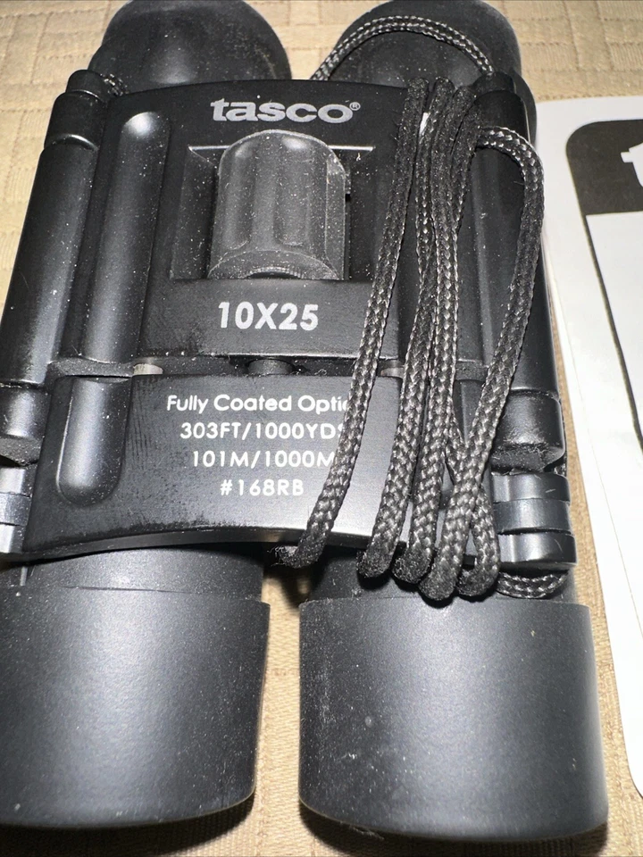 Vintage Tasco 10x25 Binoculars w/Case 303ft/1000yds Fully Coated Optics Compact - Image 3 of 4