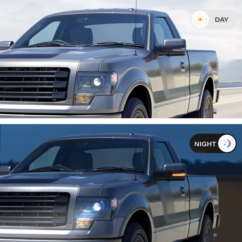 Pair Power Heated Tow Mirrors w/ Sequential Turn Signal For 2004-2014 Ford F150 - Изображение 3 из 4