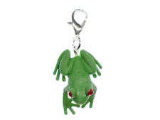 Tree Frog Charm Miniblings Zipper Pull Green Rubber 25mm