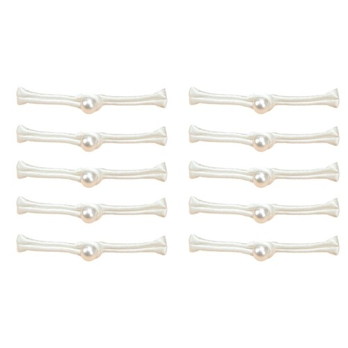 10pcs Dusty Chinese Knot Fasteners Pearls Embellished Buttons Sewing Button - Picture 12 of 27