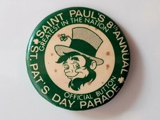 1974 St. Paul's 8th Annual St. Patrick's Day Parade Pinback Button - Minnesota