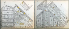 Original 1922 Maps of Brooklyn - Parts of Bensonhurst and Mapleton. Vintage