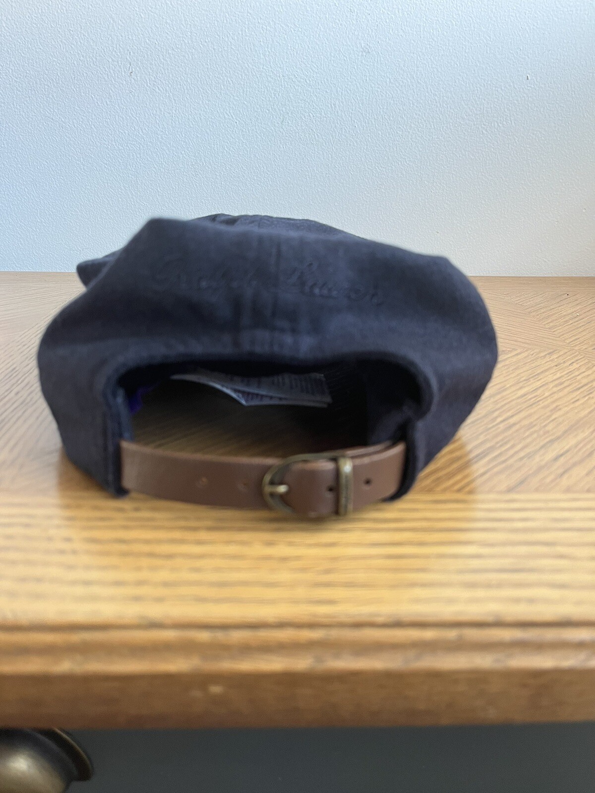 Ralph Lauren Purple Label Baseball Cap Navy Flannel Wool Polo