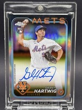 Grant Hartwig 2024 Topps Chrome Rookie Auto Refractor 039/499 RA-GH NY Mets