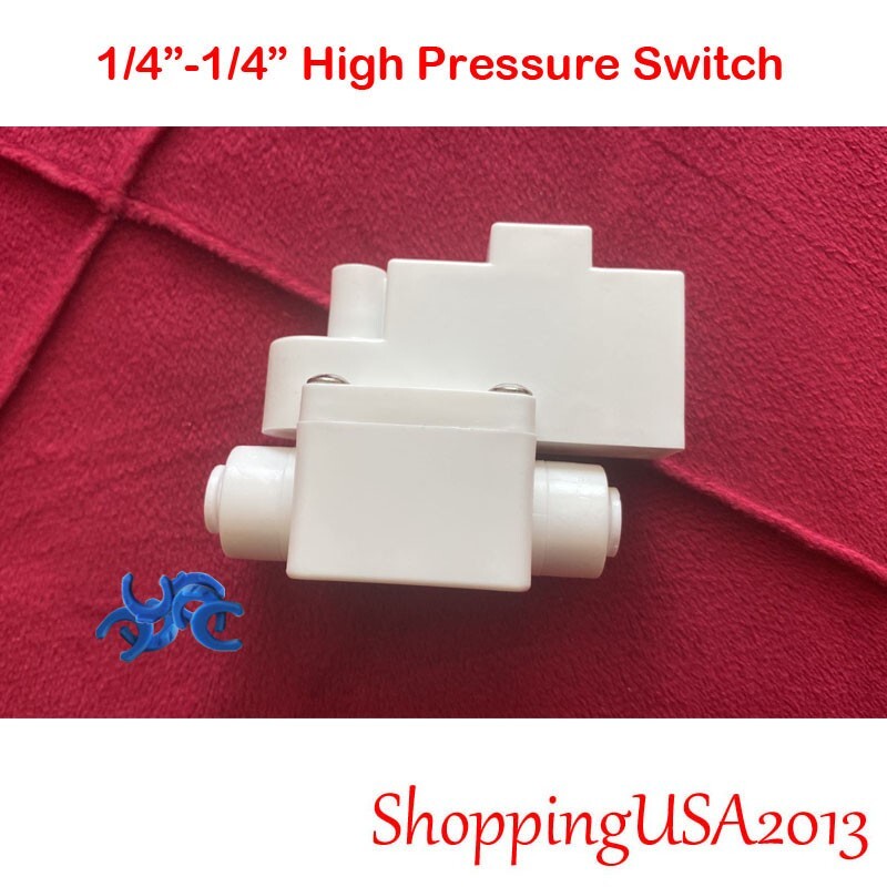 1/4 Tube Quick Connect High Pressure Switch Pump RO Water Filter Reverse Osmosis 1/4 Tube Quick Connect High Pressure Switch Pump RO Water Filter Reverse Osmosis