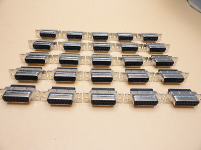 D-SUB DB15 Female 2 Row 15 Pin Plug Shell Connector No Pins  (Qty 25)
