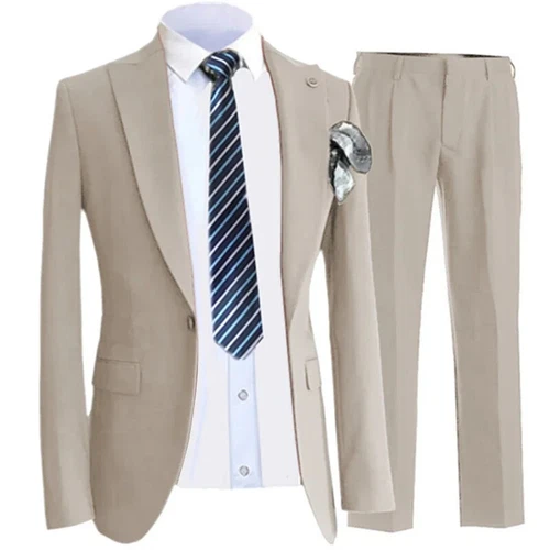 Pants Vest Men Suits Dress 3 Piece Set Male Blazers Wedding Jacket Coat Trousers - Picture 48 of 50