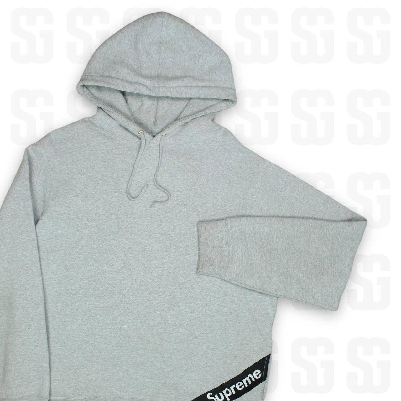 Sweat à capuche Supreme Corner Label taille L gris