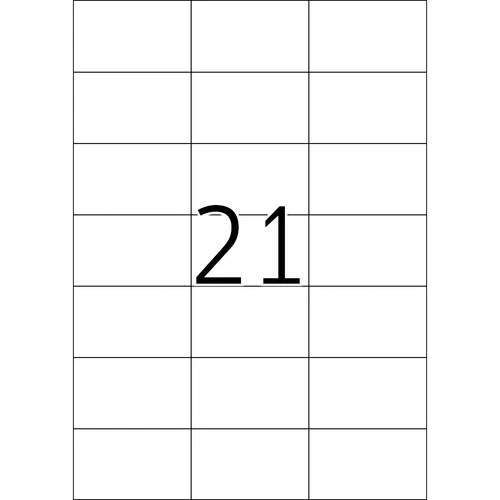 4200 Étiquettes Adhésives din A4 70 X 42,3 MM (21 Par Feuille) Blanc 8708