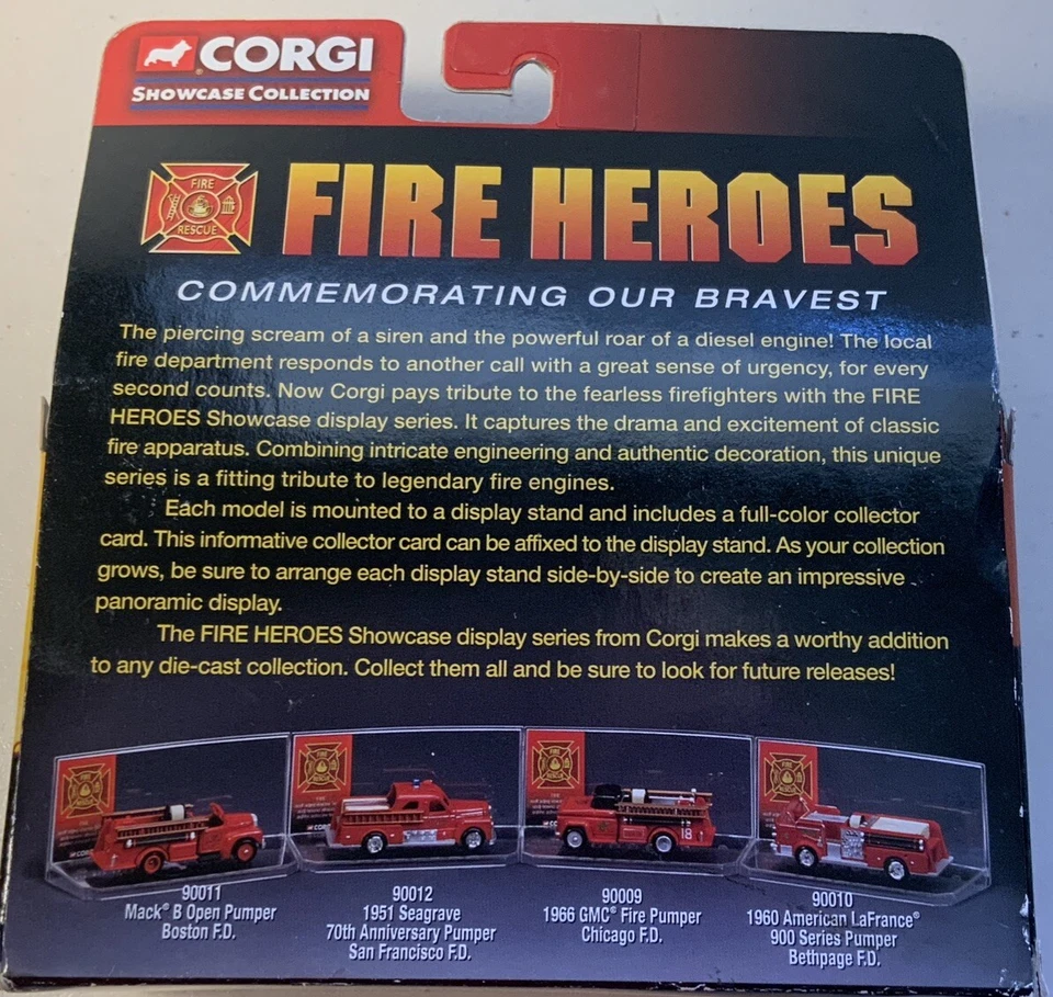 Corgi DIECAST Fire Heroes-GMC FIRE Pumper, CHICAGO FD, New - Image 3 of 4