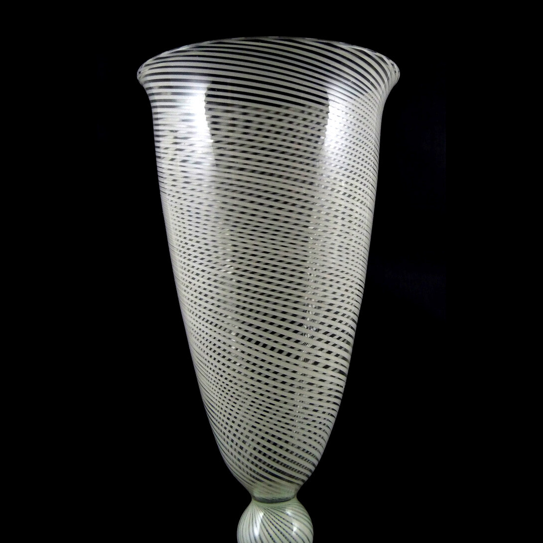 Champagne flute with spiral glass threads, Facon de Venise circa 192030 eBay