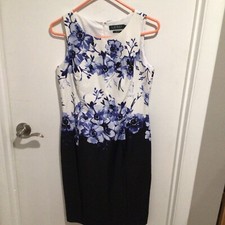 Ralph Lauren Sleeveless Dress  SIZE: 6Blue/white