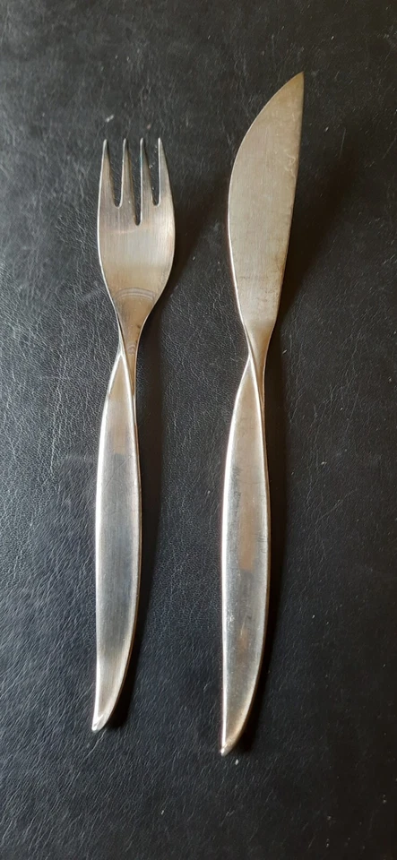 BSF Fischbesteck  90er Silberauflage 14 Teile Streamline Design 