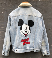 Levis X Mickey Mouse Disney Women's Vintage Style Sherpa Denim Jacket (size M)