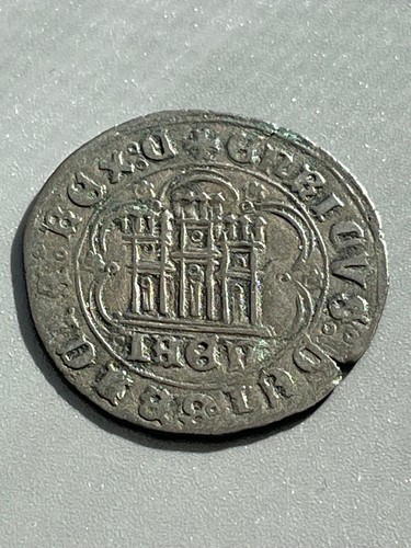 Spain Castill and Leon Silver Billon Cuartillo W 2.89 gr. 27 mm Romanumismatics - Picture 2 of 4