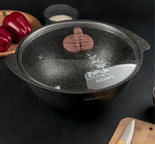 Kukmara Non-Stick Aluminium Kazan 4.8 qt for Pilaf Plov Uzbeki Dish Lagman