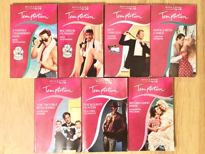 Mills & Boon 7 Holiday Book Bundle Temptation Love Romance 2000 Vintage Fiction