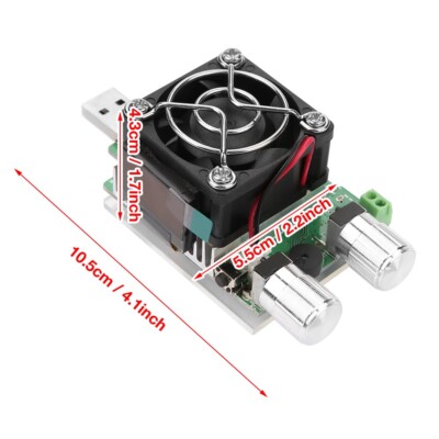 35W USB Constant Current Electronic Load Battery Voltage Capacity Tester W/ LCD
