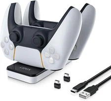 Charger Station Compatible with PS5 Controller, Detachable USB-C Fast Charging