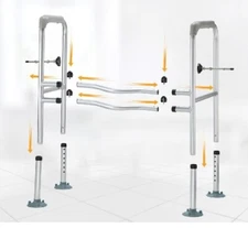 HEAO Toilet Safety Frame for Seniors,Bathroom Safety Rail with Anti-Slip Pads.  
