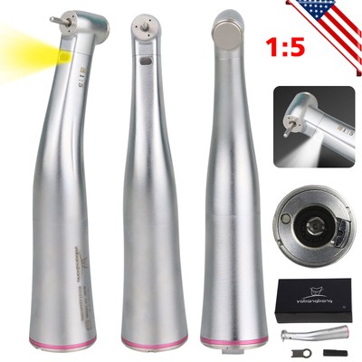 Dental 1:5 LED Fiber Optic High Speed Contra Angle Handpiece For NSK Bien Air