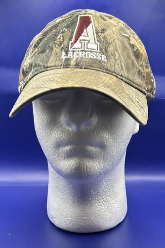 Vintage Mens Camouflage Baseball Hat RealTree Hardwoods Camo Hunting Lacrosse