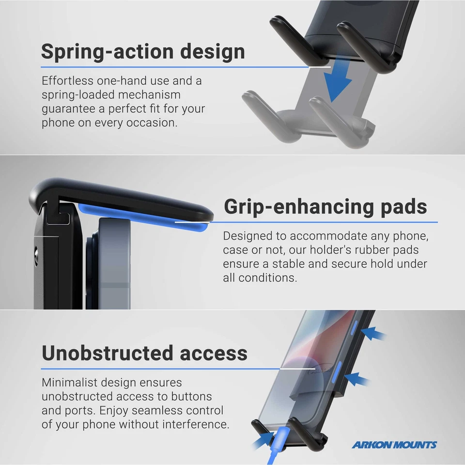 SM6RMCPM Slim-Grip Ultra Phone or Midsize Tablet Clamp Mount with Security Knob - Image 3 of 4