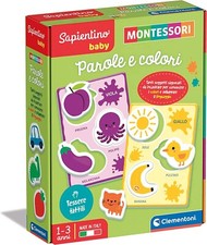 Parole e Colori Gioco Sapientino Baby Montessori Gioco per Bambini Clementoni