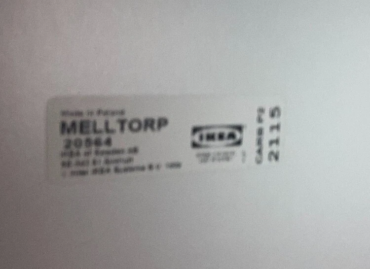 IKEA Set of Melltorp table and Theodores White Chairs - Image 4 of 4