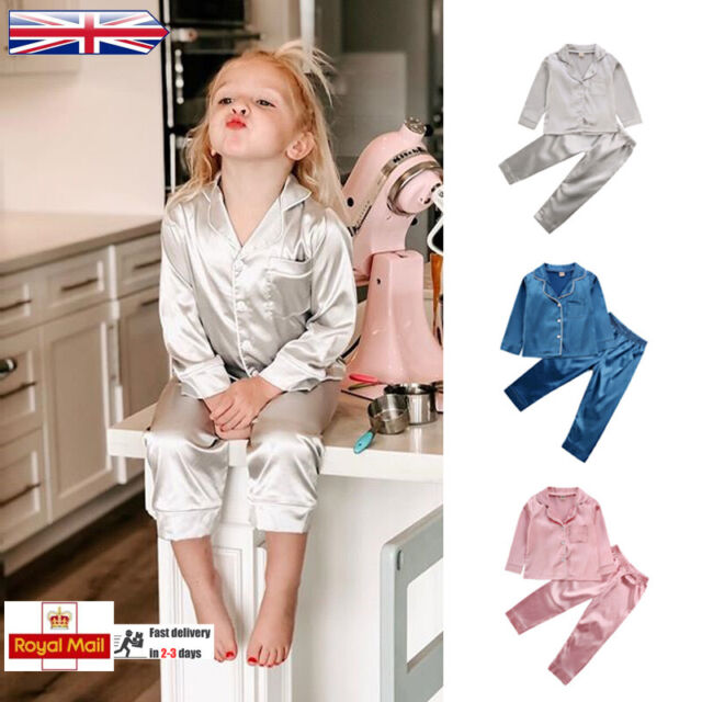 Toddler Kids Baby Boy Girls Clothes Pyjamas Long Sleeve Nightshirts Outfits