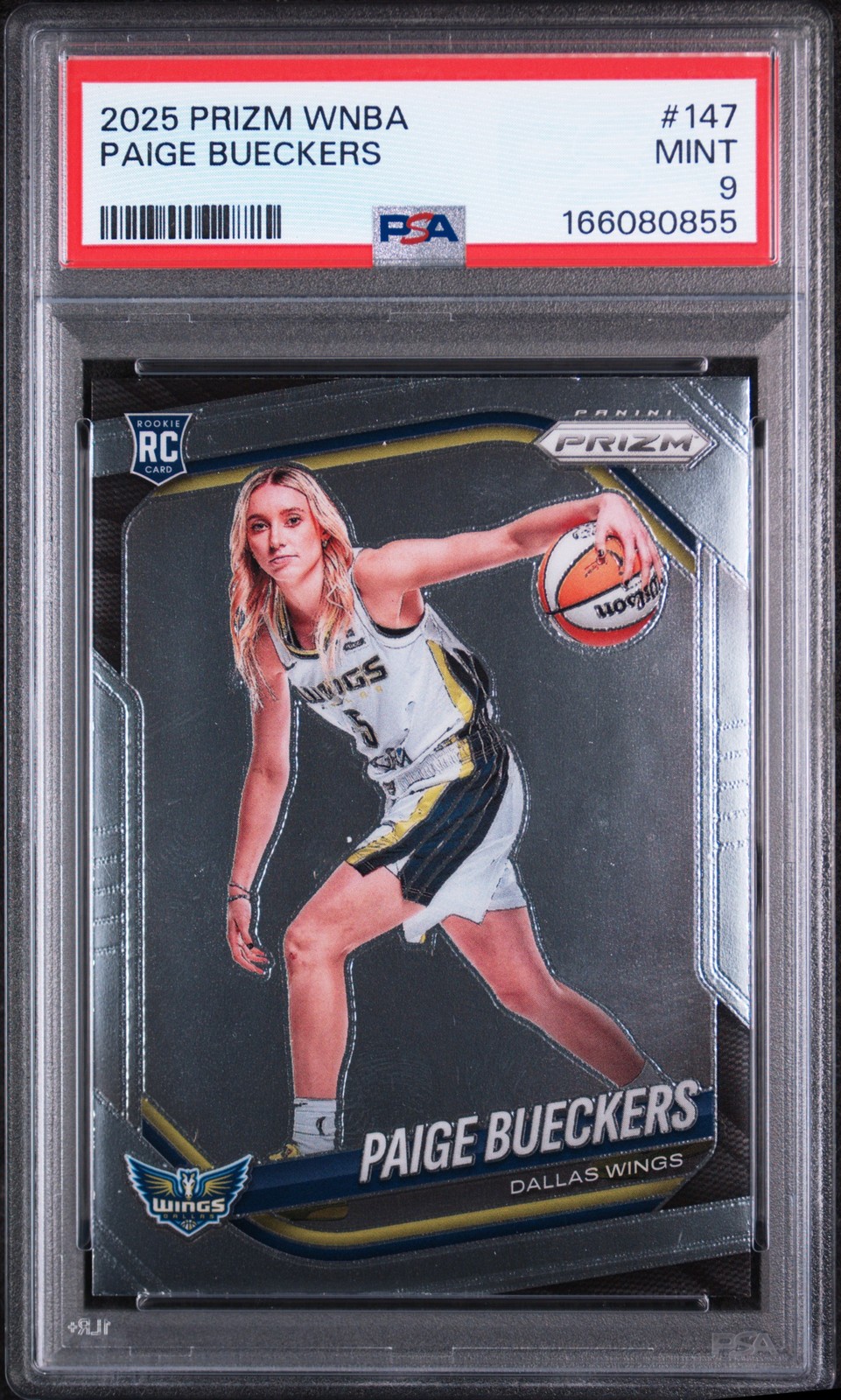 2025 Panini Prizm Wnba #147 Paige Bueckers PSA 9 Rookie RC MINT view 1