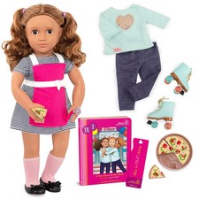 Our Generation Isa with Storybook  Outfit 18" Posable Cooking Doll