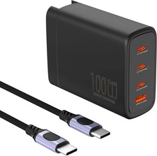 100W Battery Charger for DJI Drone, Power Adapter 4 Port 100W/30W  65W 1M USB