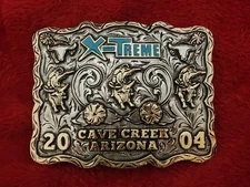 Rodeo X~Treme BULL RIDING Champion☆2004☆Cave Creek Arizon☆Trophy Buckle☆Rare☆T38